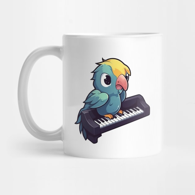 Parrot Playing Piano by Artifyio